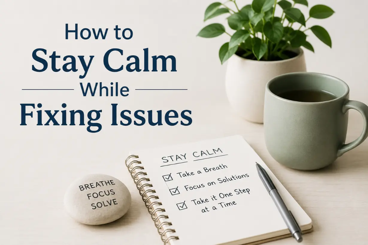 How to stay calm while fixing issues